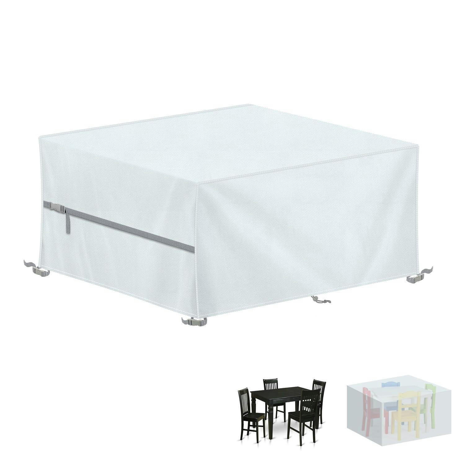ABDECKUNG Gartenmöbel 130 x 100 x 75 cm Wasserdicht 420D Oxford - Weiß, Textil (1/1/1cm)