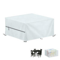 ABDECKUNG Gartenmöbel 130 x 100 x 75 cm Wasserdicht 420D Oxford - Weiß, Textil (1/1/1cm)