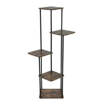 BLUMENTISCH Rimoza 30/30/106 cm 5 Blumen - Dunkelbraun, Holzwerkstoff (30/106/30cm) - EDENIA