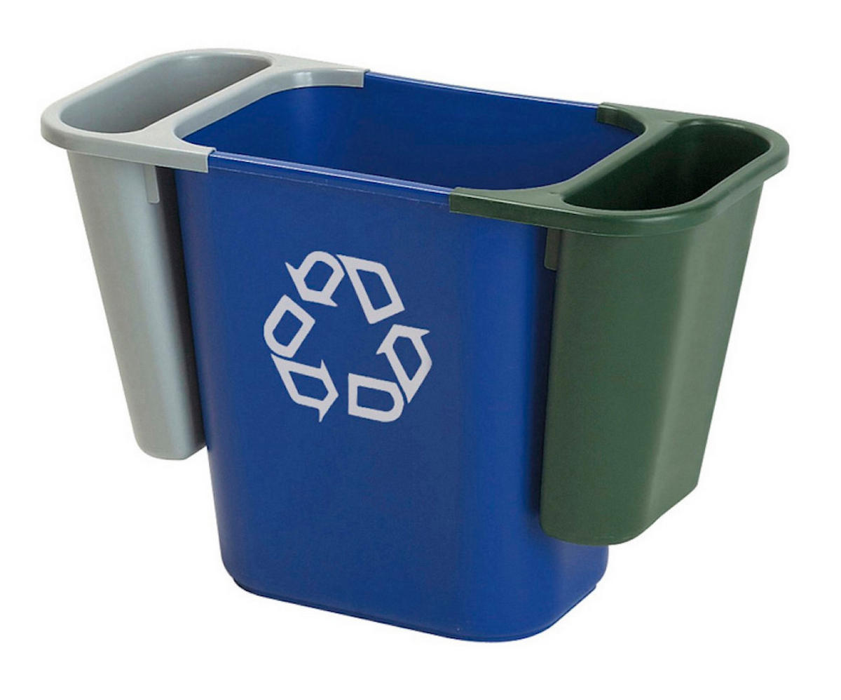 MÜLLEIMER Rechteckig Aus Polyethylen 26,6 Liter Blau - Blau, Metall (26/38.1/36.6cm) - PROREGAL
