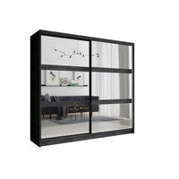 KLEIDERSCHRANK Portland Esche Schwarz 230/215/62 - Schwarz, Holzwerkstoff (230/215/62cm) - RAUMHIRSCH FURNITURE