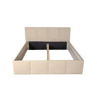 POLSTERBETT Dalas Beige 100 x 200 x 40 cm Stauraum ohne hydraulische Funktion Mit hochwertiger Matratze H2 (bis 100 kg) und Lattenrost - Beige, Holz (100/200cm) - Halmon Schlafkomfort Betten 