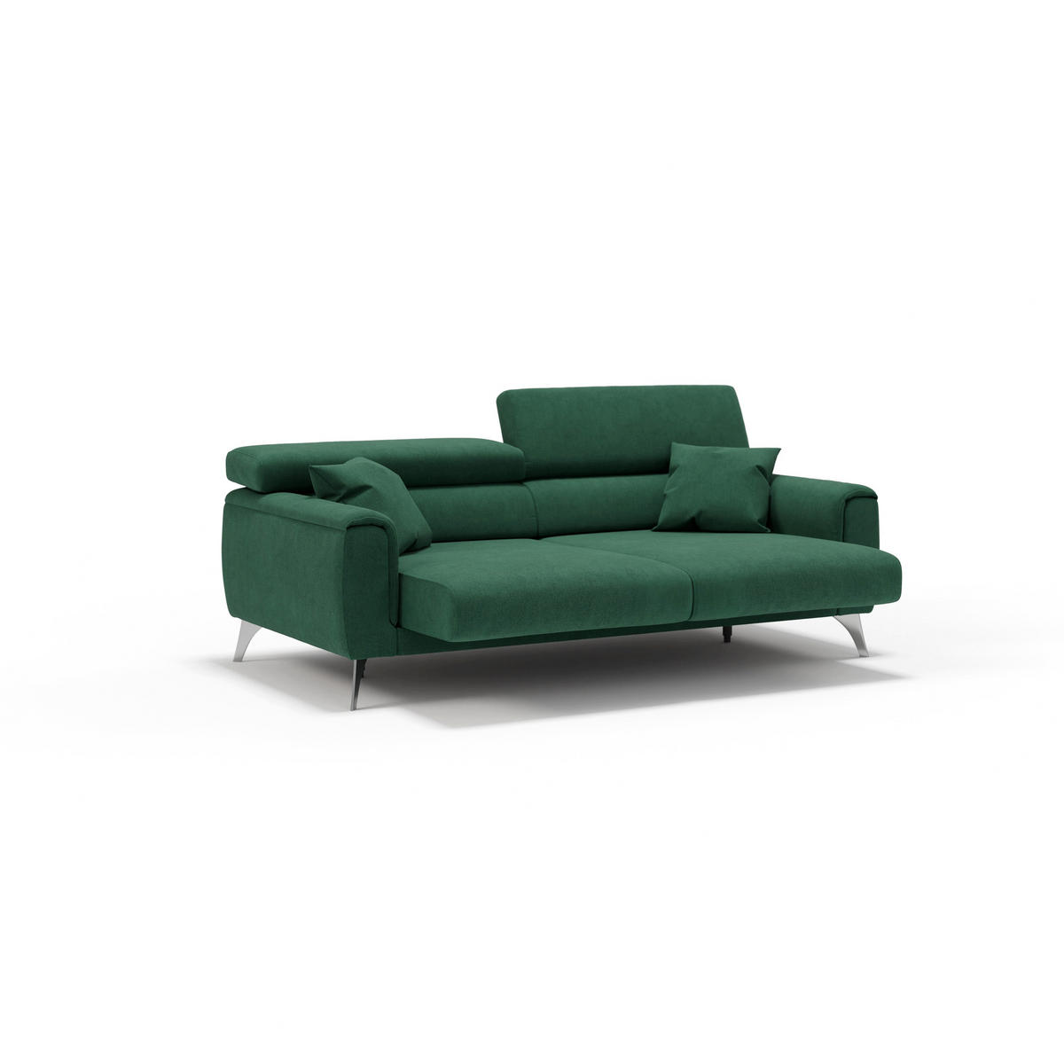 LINEARSOFA Caravaggio - Grün, Textil (199/73/102cm) - Divani.store