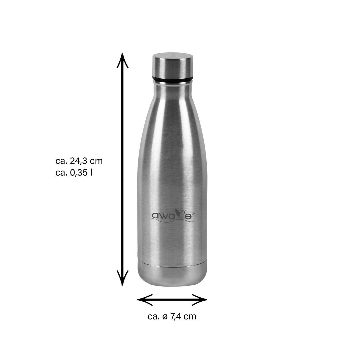 TRINKFLASCHE - Silberfarben, Metall (0.35L) - Stoneline