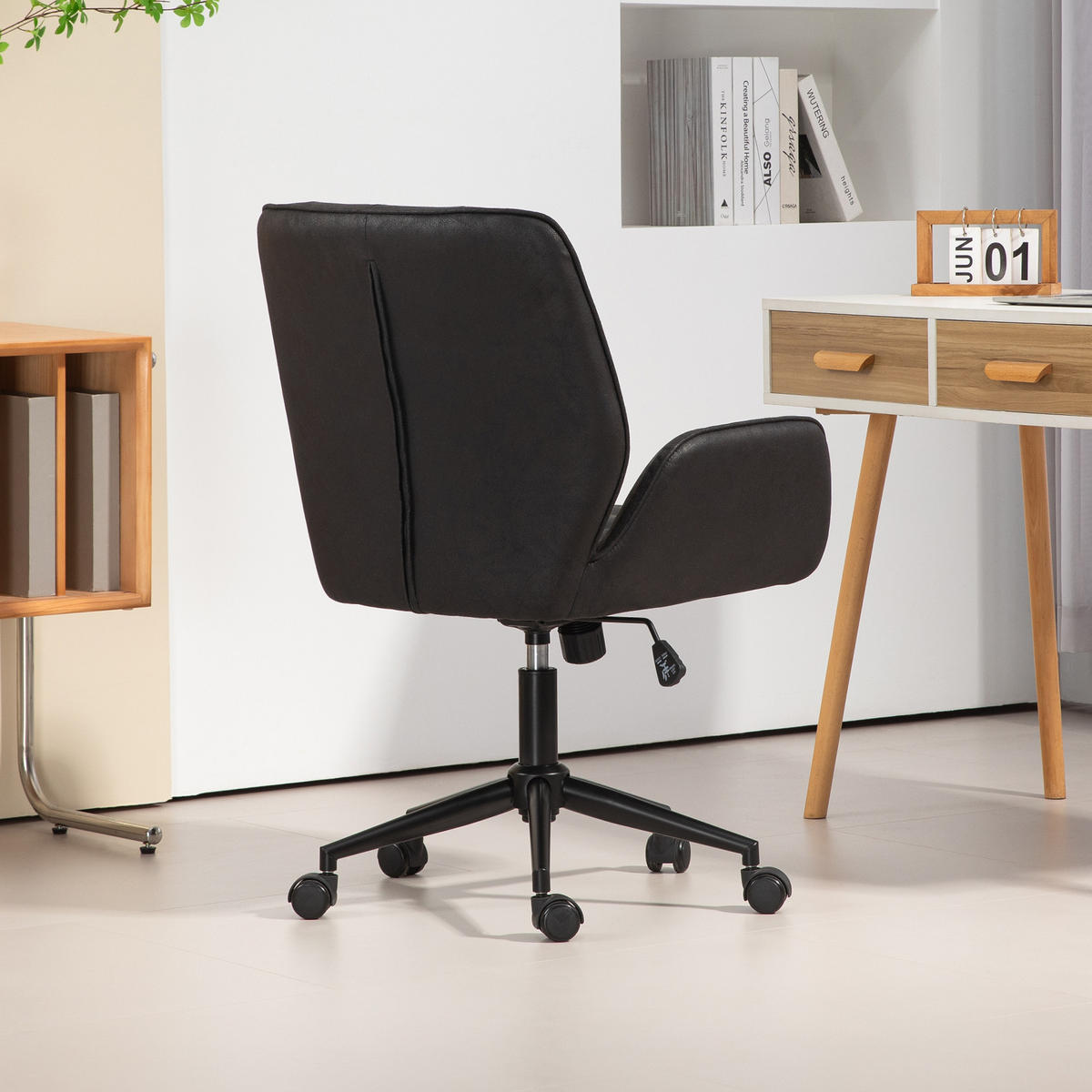 BÜROSTUHL GABRIEL Schwarz - Schwarz, Textil/Metall (59/99/65cm) - SVITA