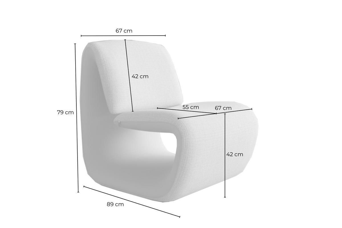 LOUNGESESSEL HAZEL Beige Kunstleder, Webstoff - Beige/Schwarz, Kunststoff/Textil (67/79/89cm) - KAWOLA