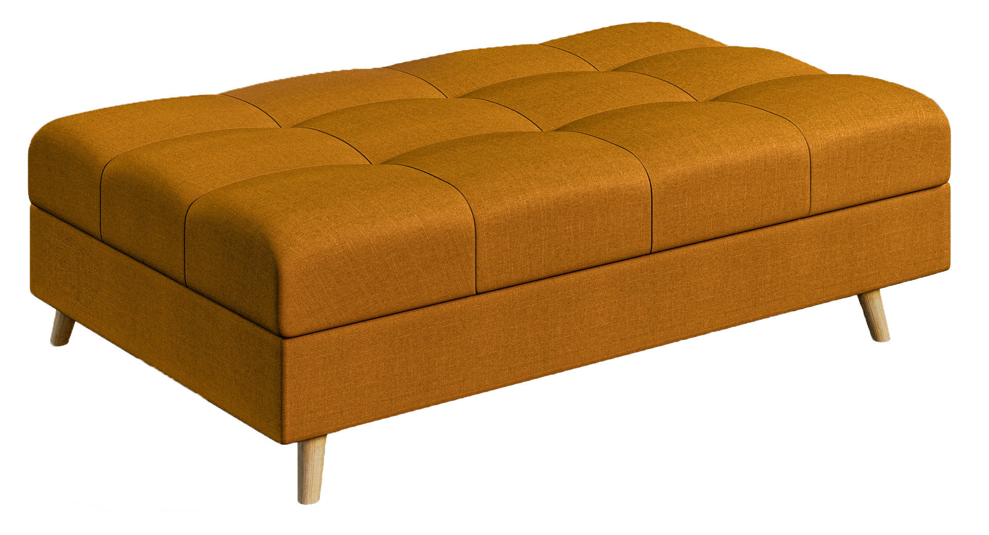 HOCKER Lorine Mikrofaser Gelb - Gelb, Textil (118/40/73cm) - S-Style Möbel