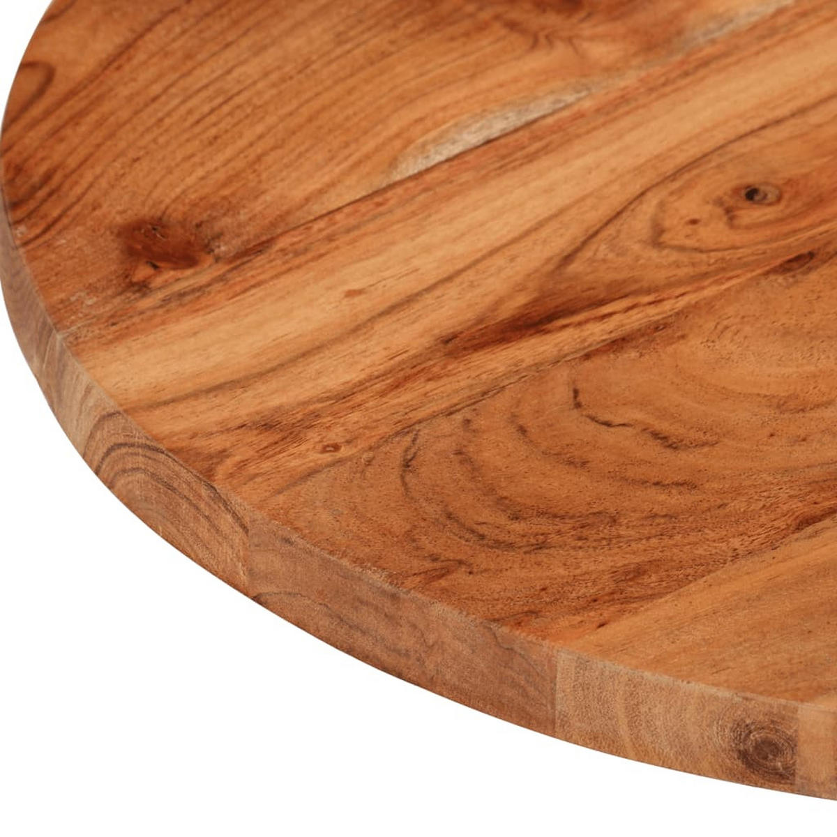 TISCHPLATTE Ø50/2,5 Cm Rund Massivholz Akazie - Naturfarben, Holz (50/50/2.5cm) - vidaXL