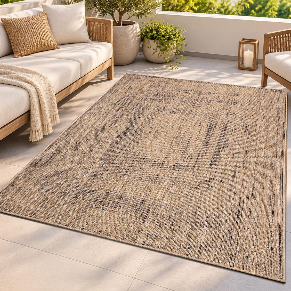 OUTDOORTEPPICH 200/280 cm Aachen 784 - Beige, Kunststoff (200/280cm) - Paco Home