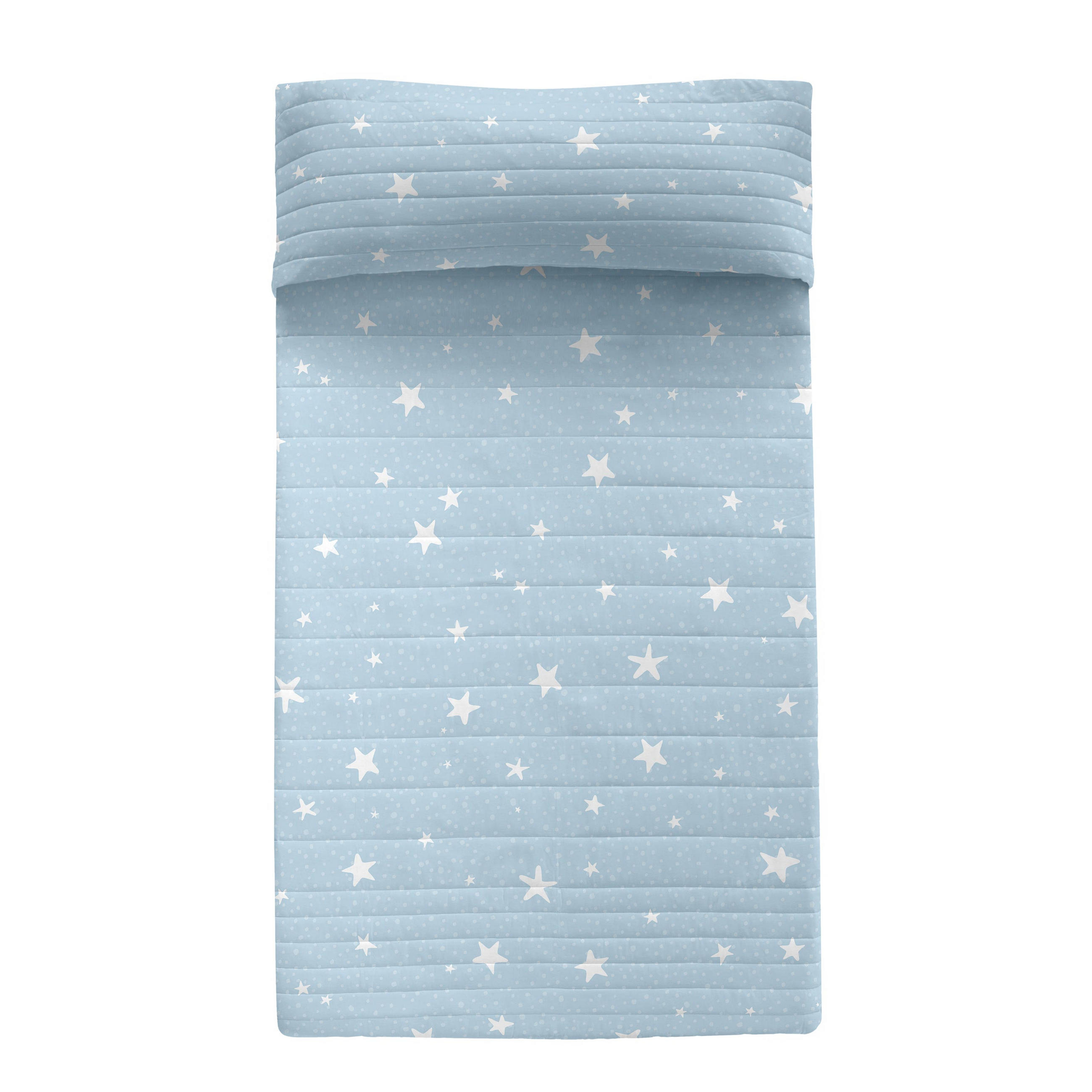 TAGESDECKE little star 200x260 cm (bett 105) blau - Blau, Textil (200/260cm) - Happy Friday