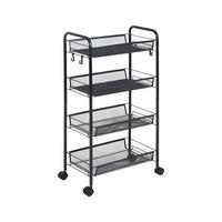 ROLLWAGEN - Schwarz, Metall (44.5/84/26cm) - Relaxdays