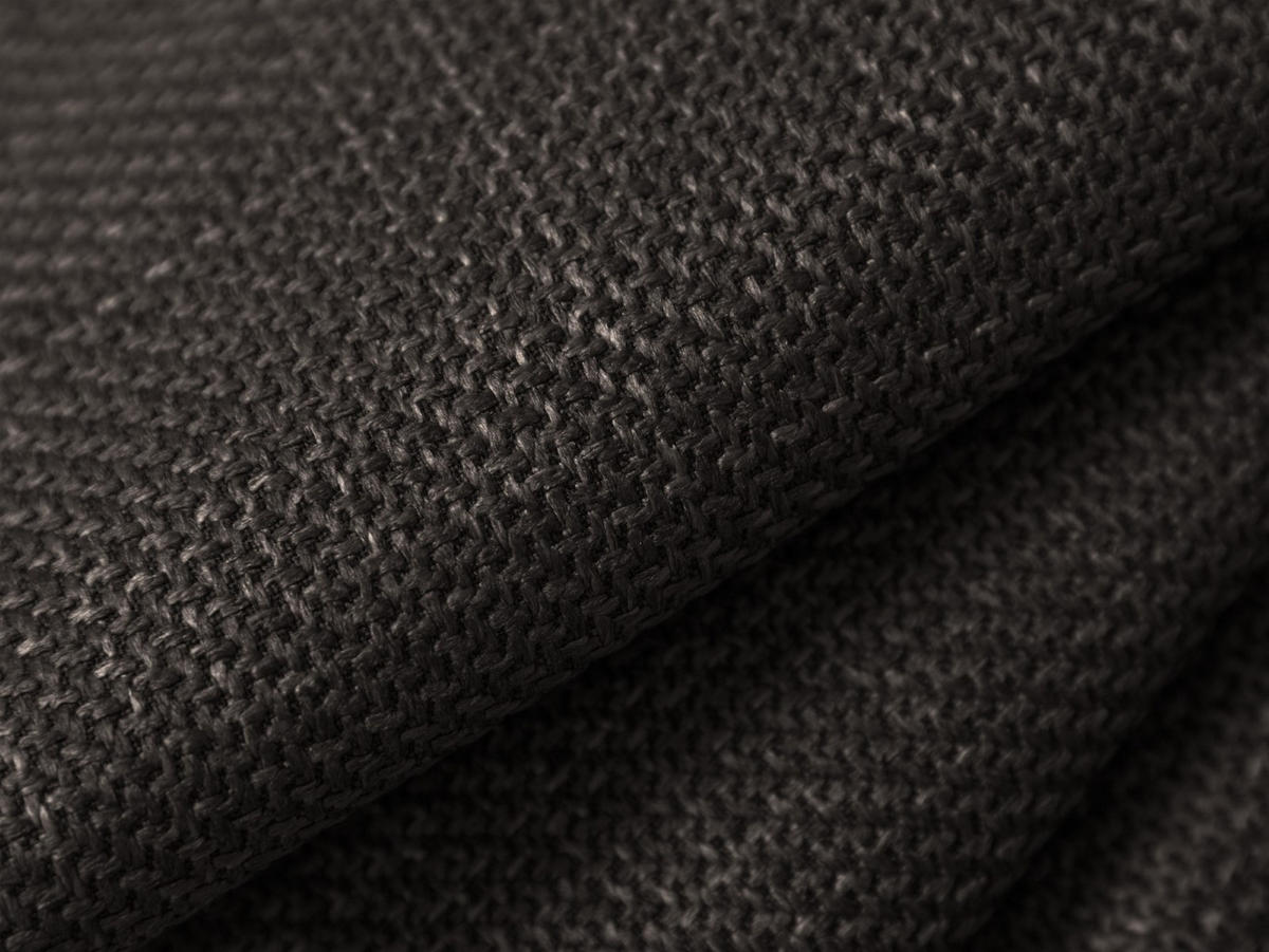 ECKSOFA ausklappbar rechts mit Container Gloria aus strukturiertem Stoff dunkelgrau 4 Sitzplätze - Dunkelgrau, Textil (170/260cm) - Micadoni
