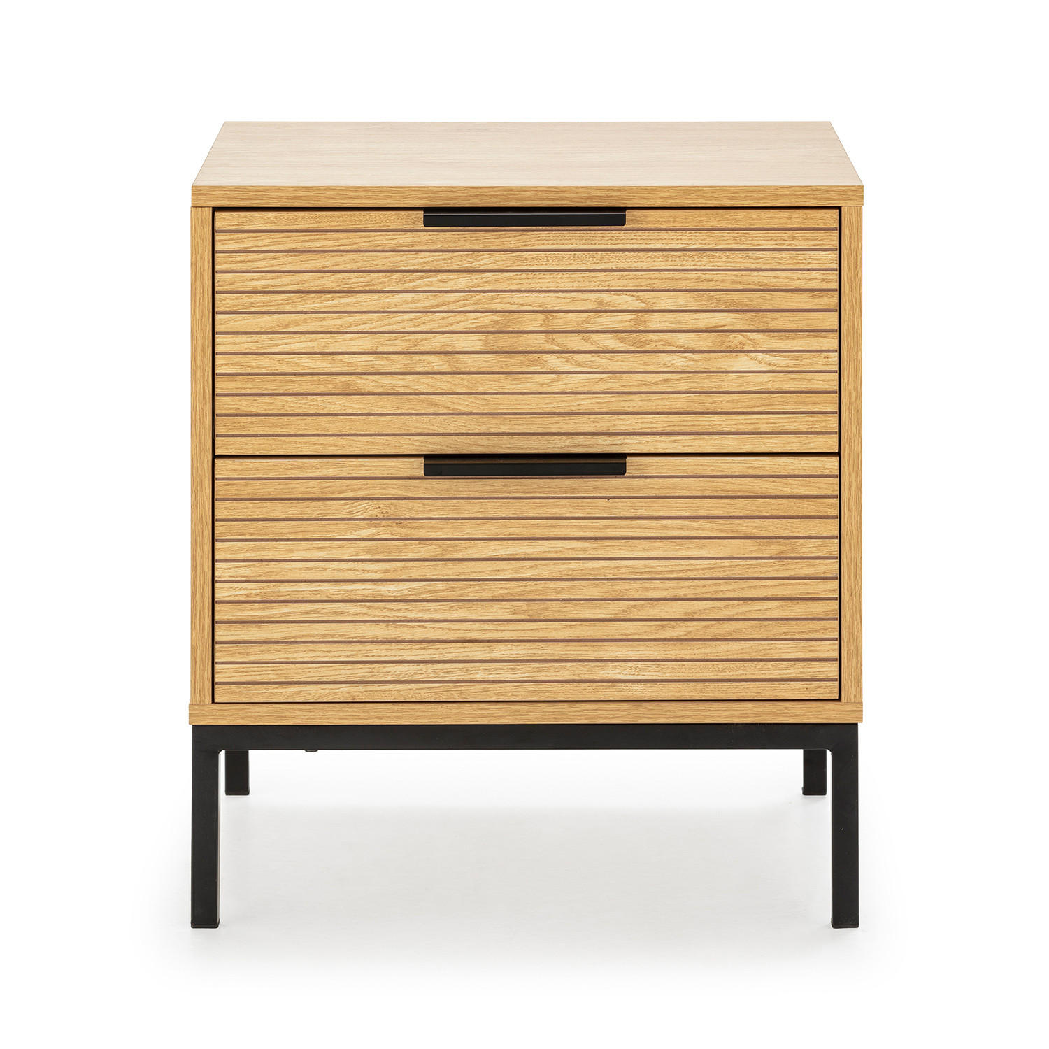 NACHTTISCH Monica 2 schubladen in Eichenfarbe - Honigeiche, Holzwerkstoff (50/55/40cm) - VS Venta-stock