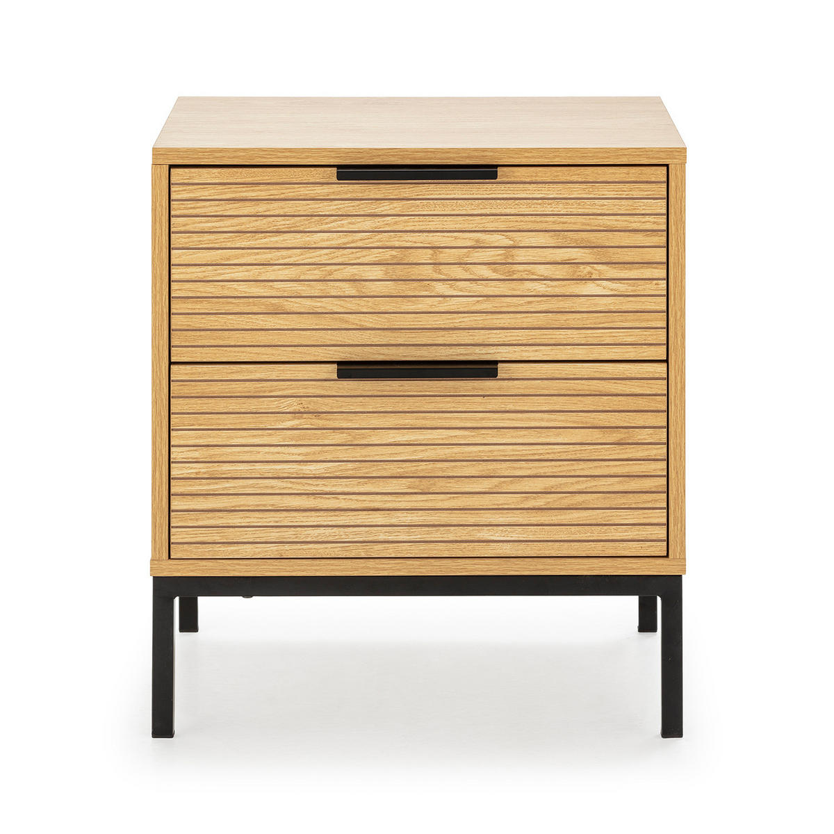 NACHTTISCH Monica 2 schubladen in Eichenfarbe - Honigeiche, Holzwerkstoff (50/55/40cm) - VS Venta-stock