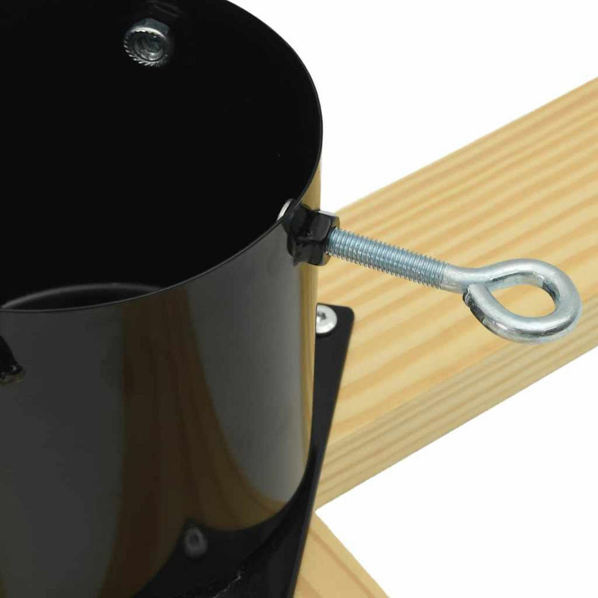 WEIHNACHTSBAUMSTAND 50/50/16 Cm Schwarz Massivholz Kiefer - Schwarz, Holz (50/16/50cm) - vidaXL