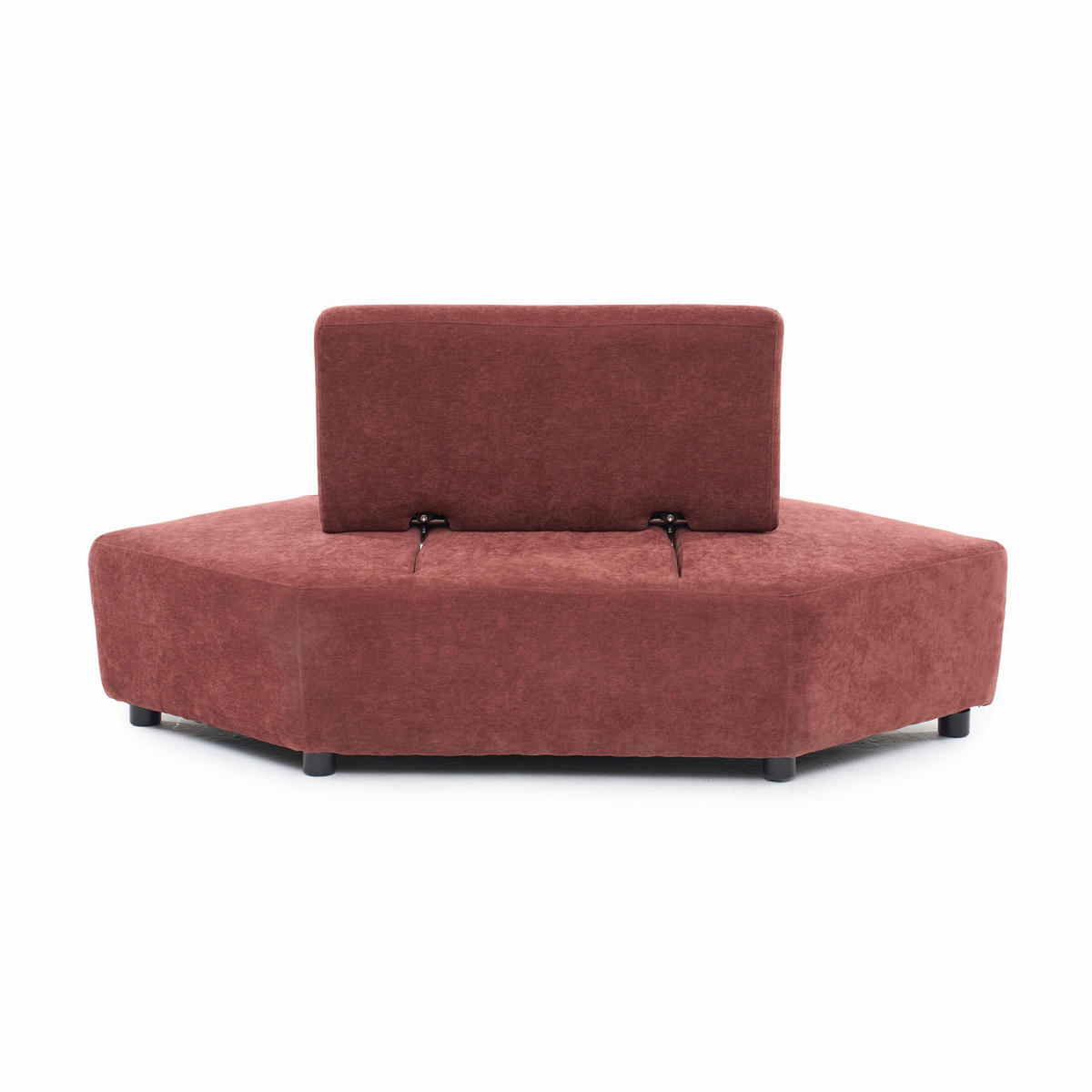 ECKSESSEL, Rot - Rot, Textil (170/82/117cm) - Oviala