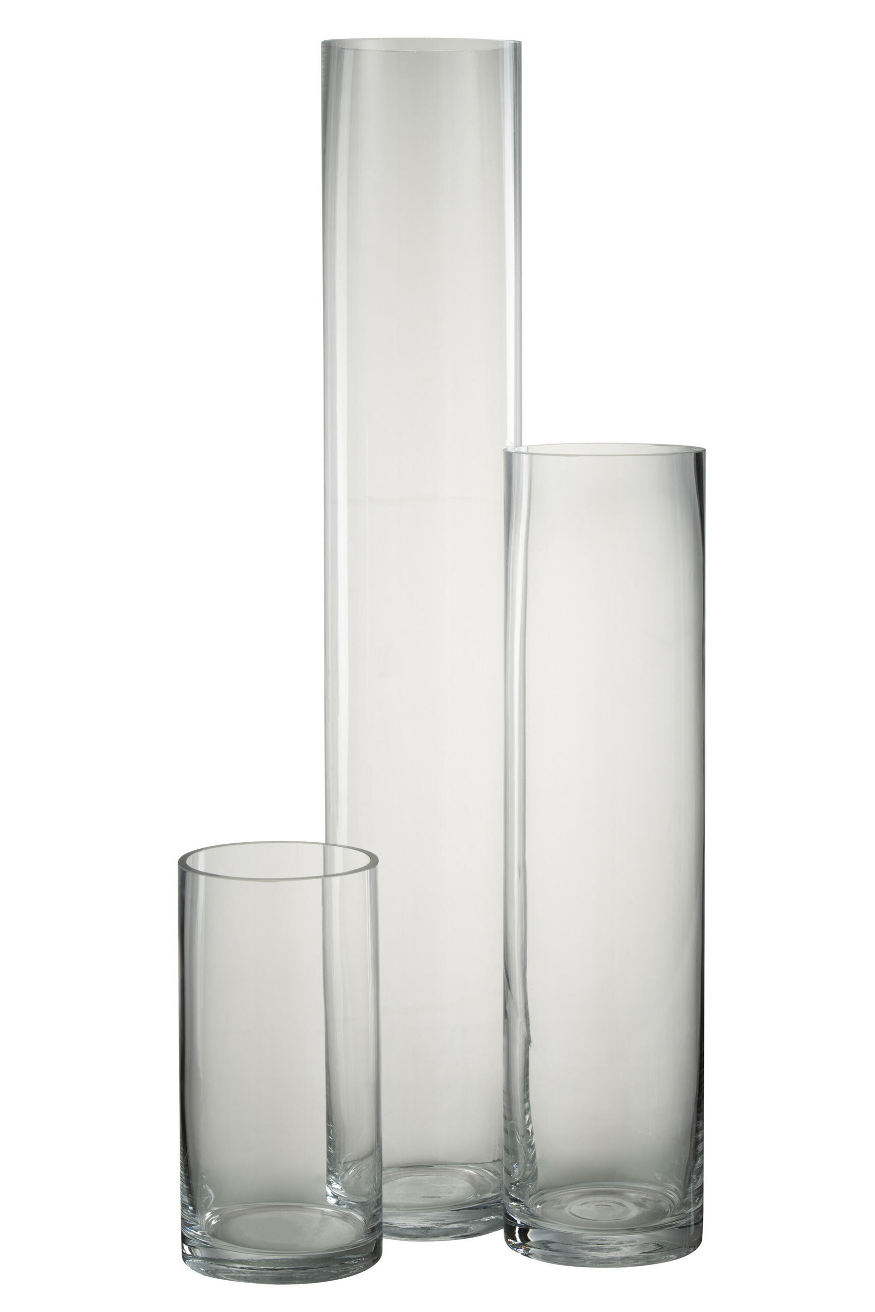 VASE ZYLINDER - Glas - Transparant - L - Ø 10 cm - Transparent, Glas (10/60.5cm) - J-Line