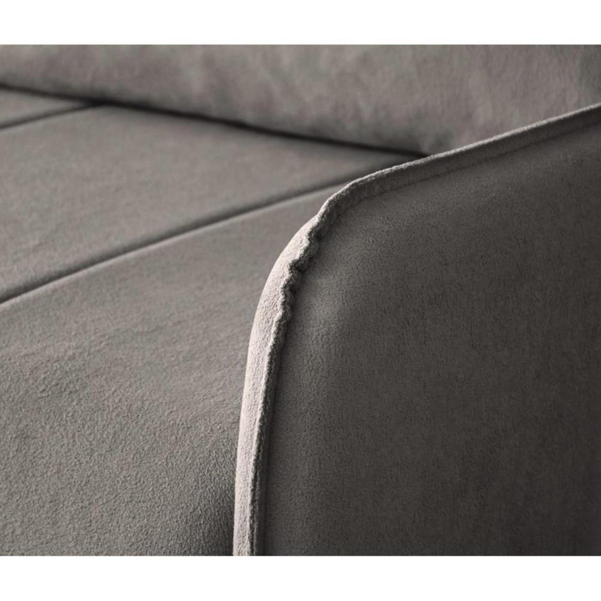 ECKSCHLAFSOFA Capri cappuccino - Schwarz/Cappuccino, Kunststoff/Textil (223/156cm) - Beautysofa
