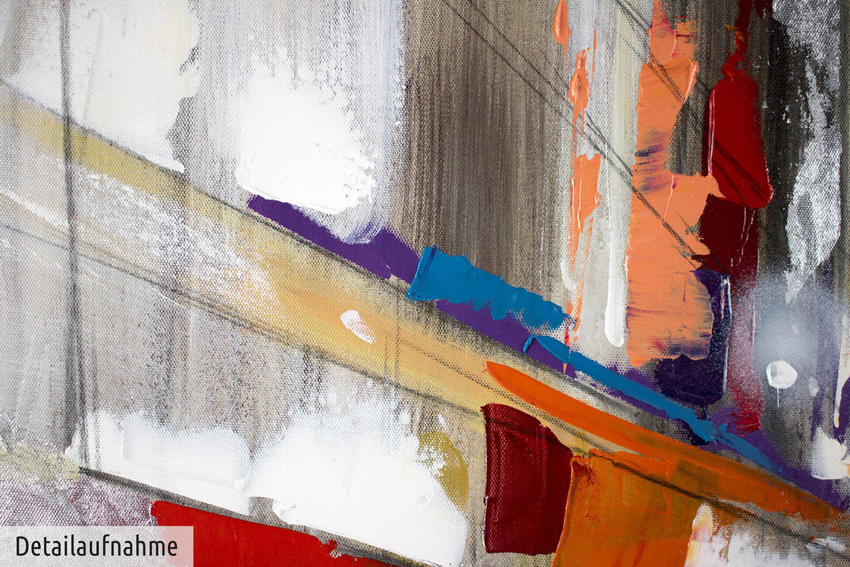 ÖLGEMÄLDE 80/80 cm - Silberfarben, Holz/Textil (1.6/80cm) - KUNSTLOFT