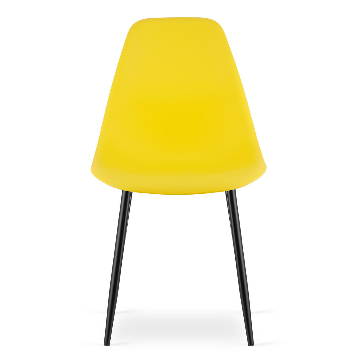 ESSZIMMERSTUHL KALEO gelber Sitz, schwarze Beine - Gelb/Schwarz, Kunststoff (46/84/51cm) - Valora