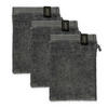 WASCHHANDSCHUH BAUMWOLLE SENSE 3ER SET - Anthrazit, Textil (16/21cm) - Schöner Wohnen