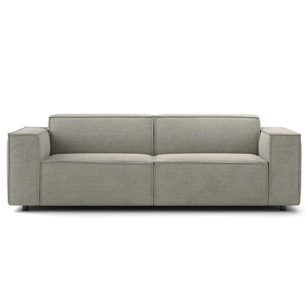2,5-SITZER SOFA - Graubraun, Textil (223/70/96cm) - home24