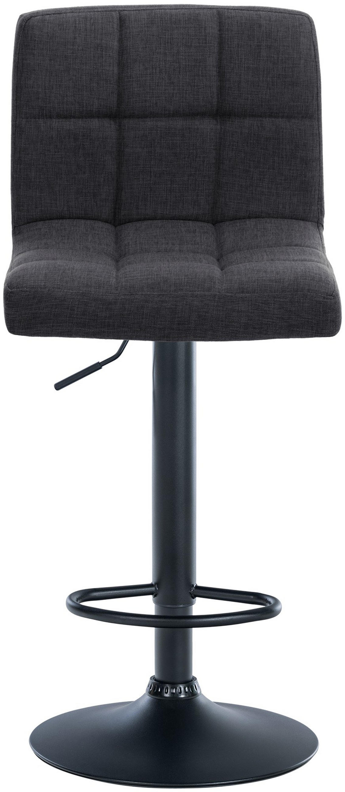 BARHOCKER 2er Set Cala Stoff schwarz dunkelgrau - Dunkelgrau/Schwarz, Textil/Metall (46/114/47cm) - TPFLiving