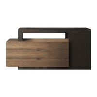 SIDEBOARD 1 Tür und 3 Schubladen Journey - L160 cm - Schwarz, Holzwerkstoff (42/82/160cm) - Calicosy