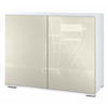 KOMMODE Skadu Creme Hochglanz - Creme, Holzwerkstoff (92.5/75.5/35cm) - Vladon