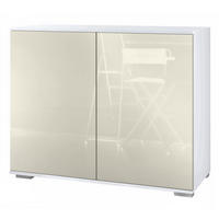 KOMMODE Skadu Creme Hochglanz - Creme, Holzwerkstoff (92.5/75.5/35cm) - Vladon