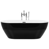 BADEWANNE FREISTEHEND 80x170x59 cm schwarz Carrera - Schwarz, Kunststoff (80/59/170cm) - Beliani