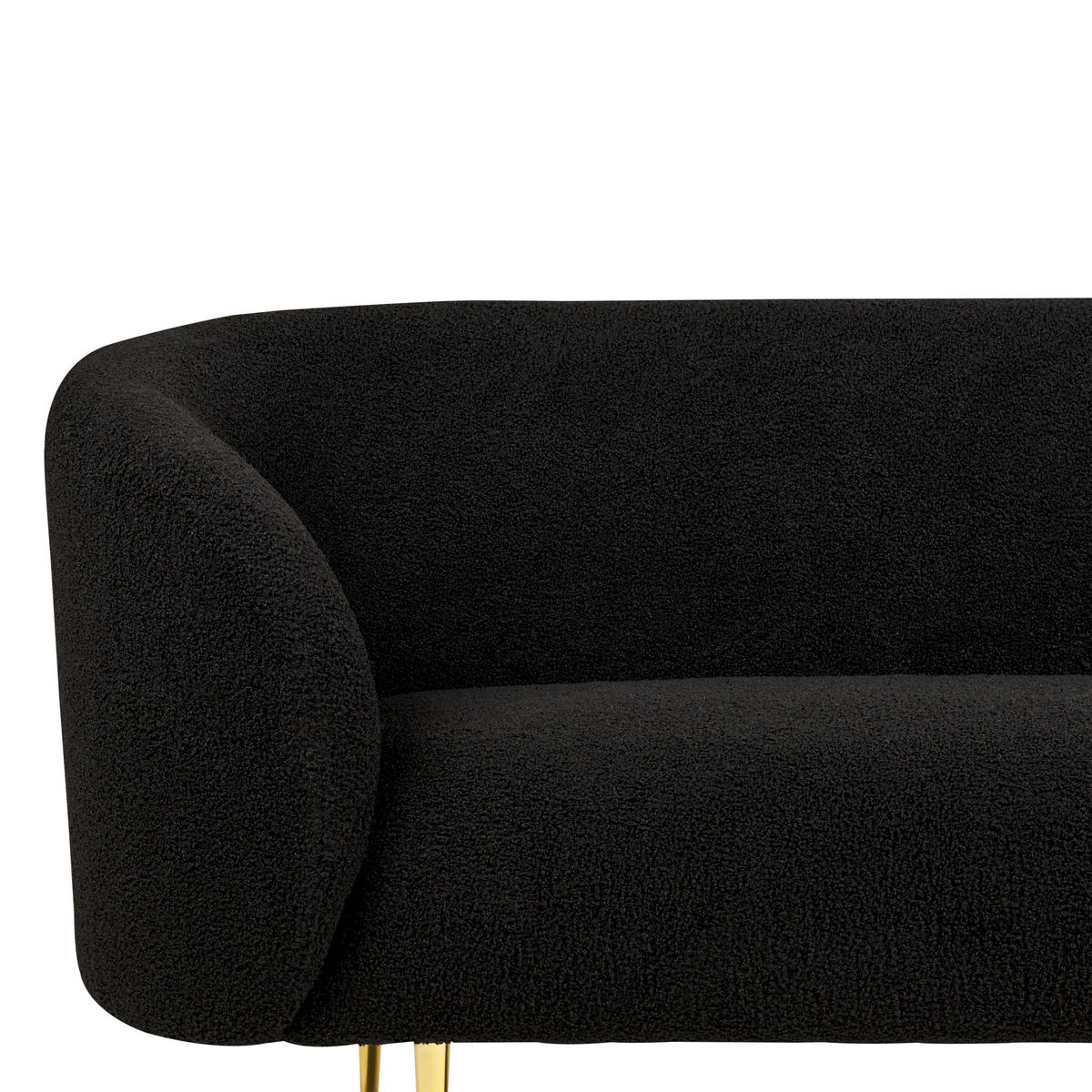 2-SITZER-SOFA Polyester Schwarz Loen - Schwarz, Textil (155/79/70cm) - Beliani