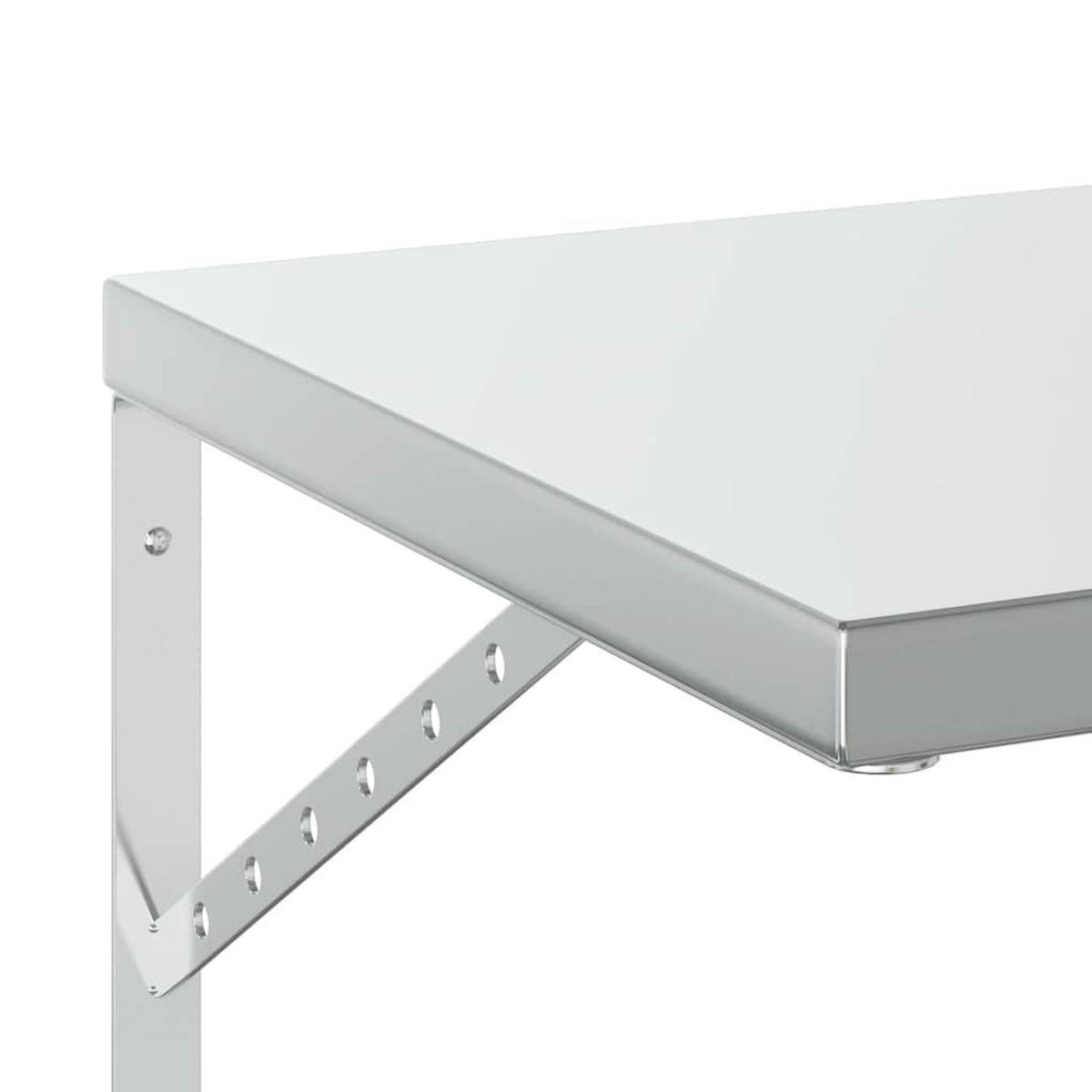 WANDREGALE 2Er Set 100/40 Cm Silbern Edelstahl - Silberfarben, Metall (40/28/100cm) - vidaXL