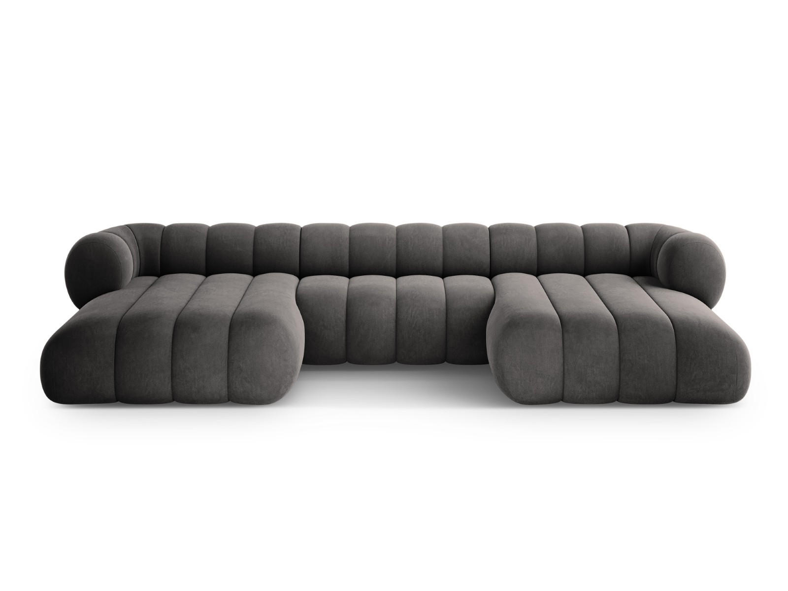 Cosmopolitan Design Panoramasofa Grau 165x70x348 cm