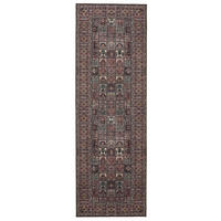 VINTAGELÄUFER George waschbar Multicolor/Rot 80/240 cm - Rot/Multicolor, Kunststoff (80/240cm) - benuta