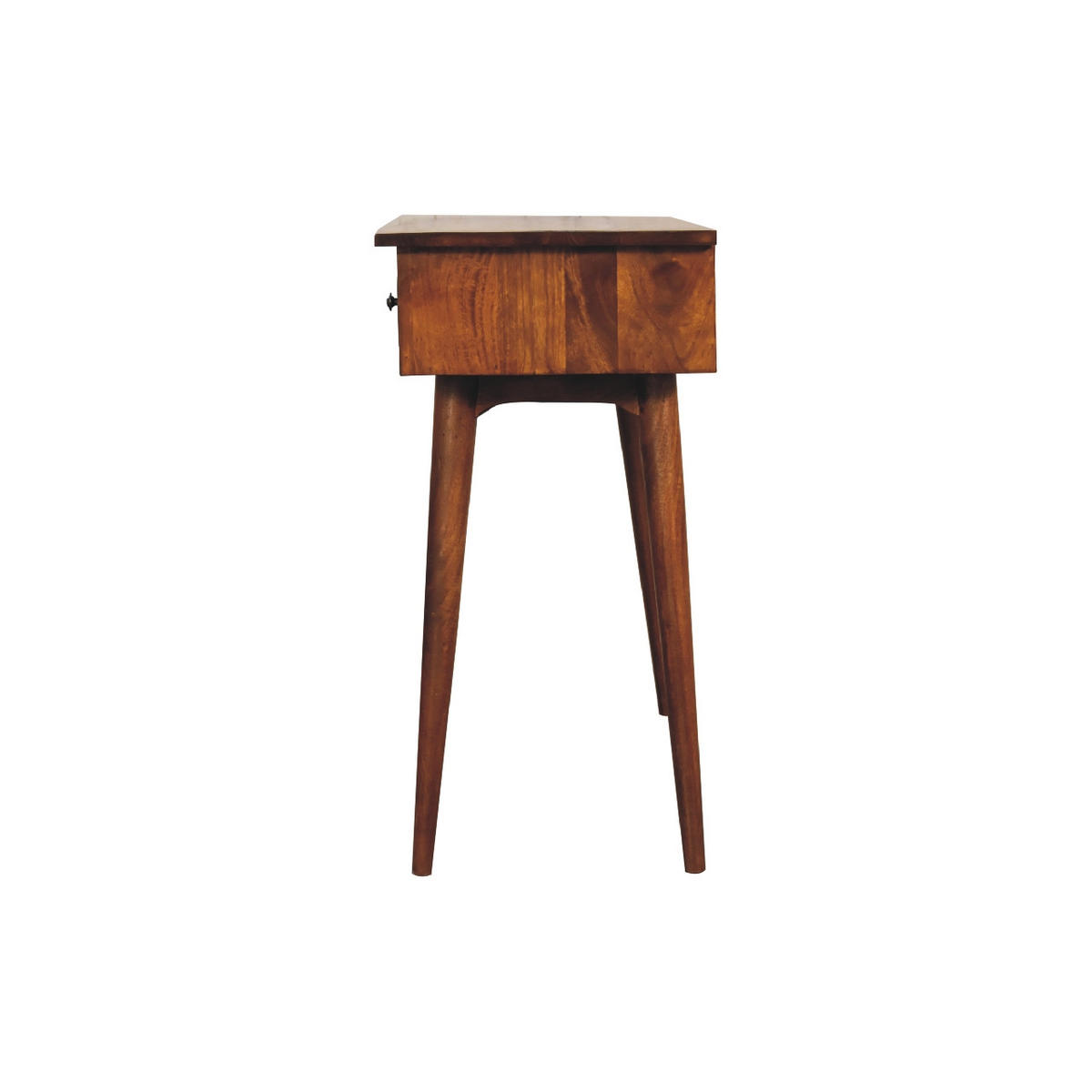 KONSOLENTISCH mit Kastanienholz-Finish - Dunkelbraun/Messingfarben, Mangoholz/Holz (40/115/78cm) - Artisan Furniture