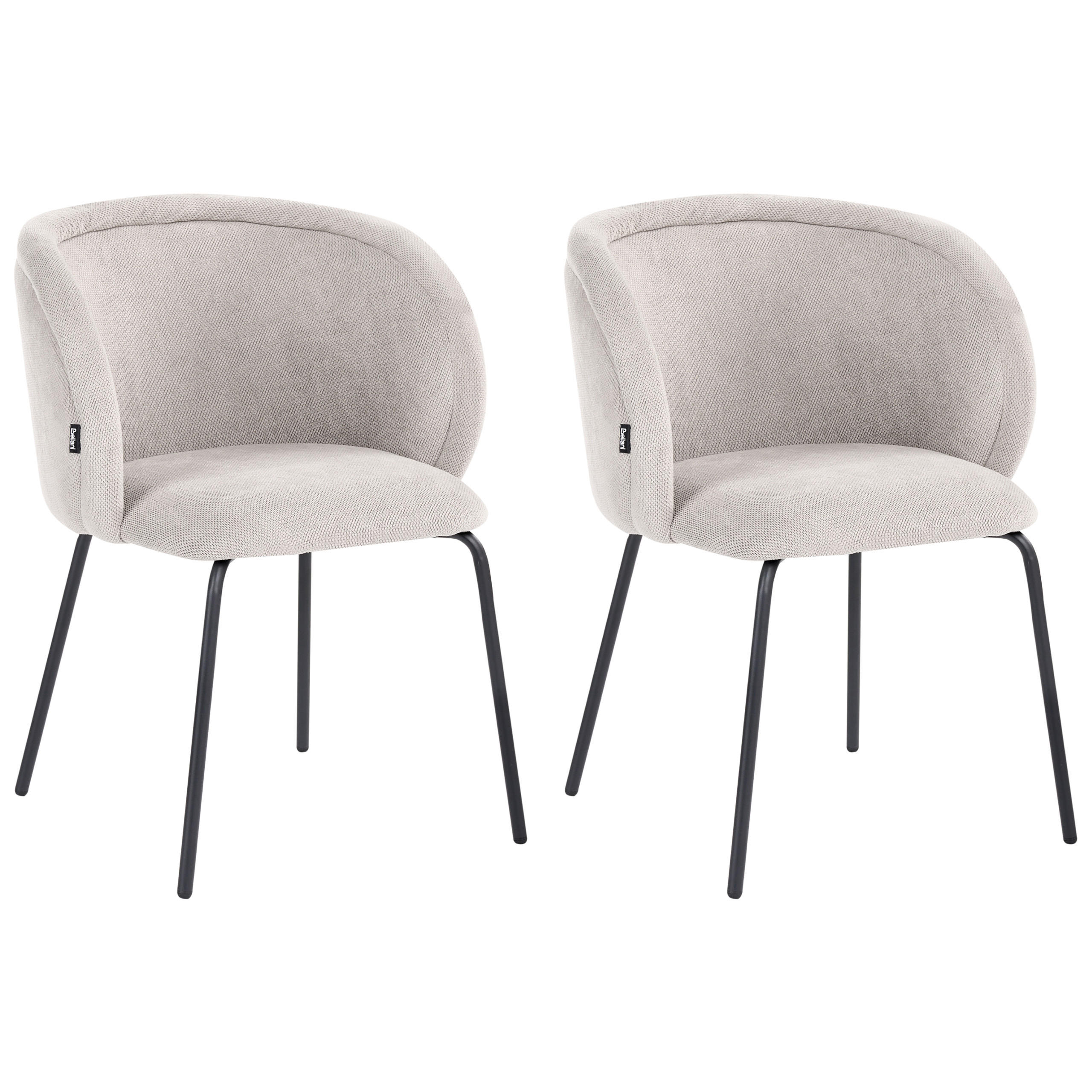 Beliani Esszimmerstuhl Creme 60x79x60 cm