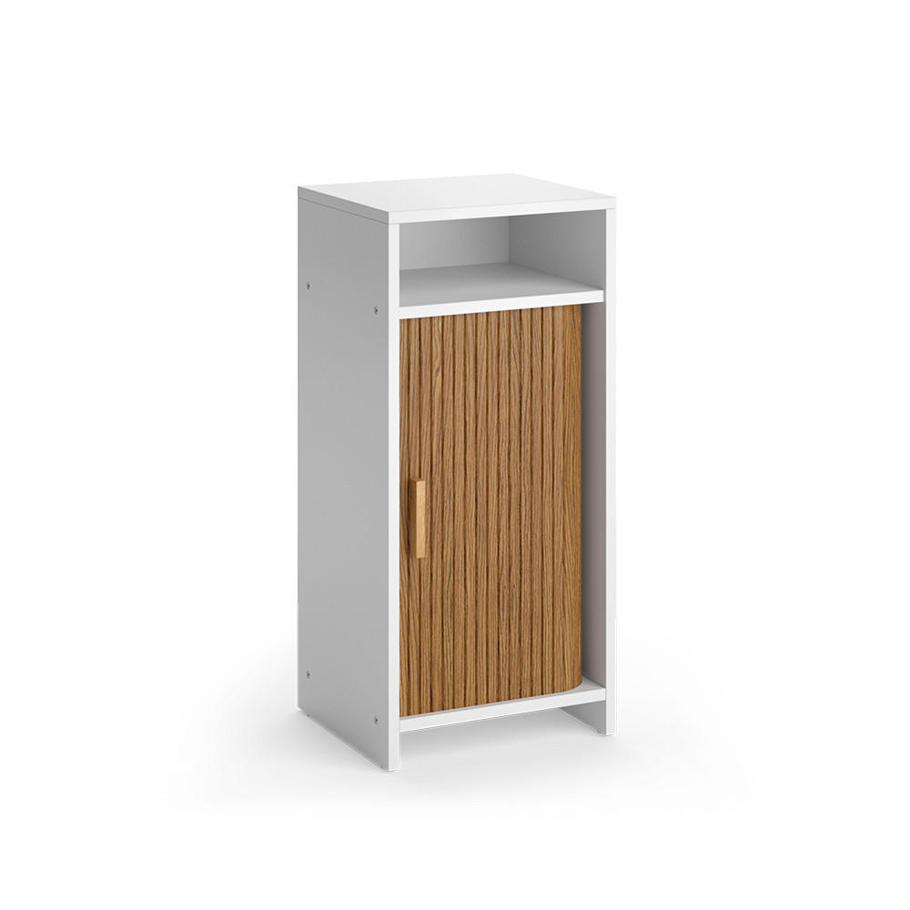 MIDISCHRANK Norea, Eiche/Weiß, 34 x 72.5 cm - Eichefarben/Weiß, Holzwerkstoff (34/72.5/30cm) - Vicco