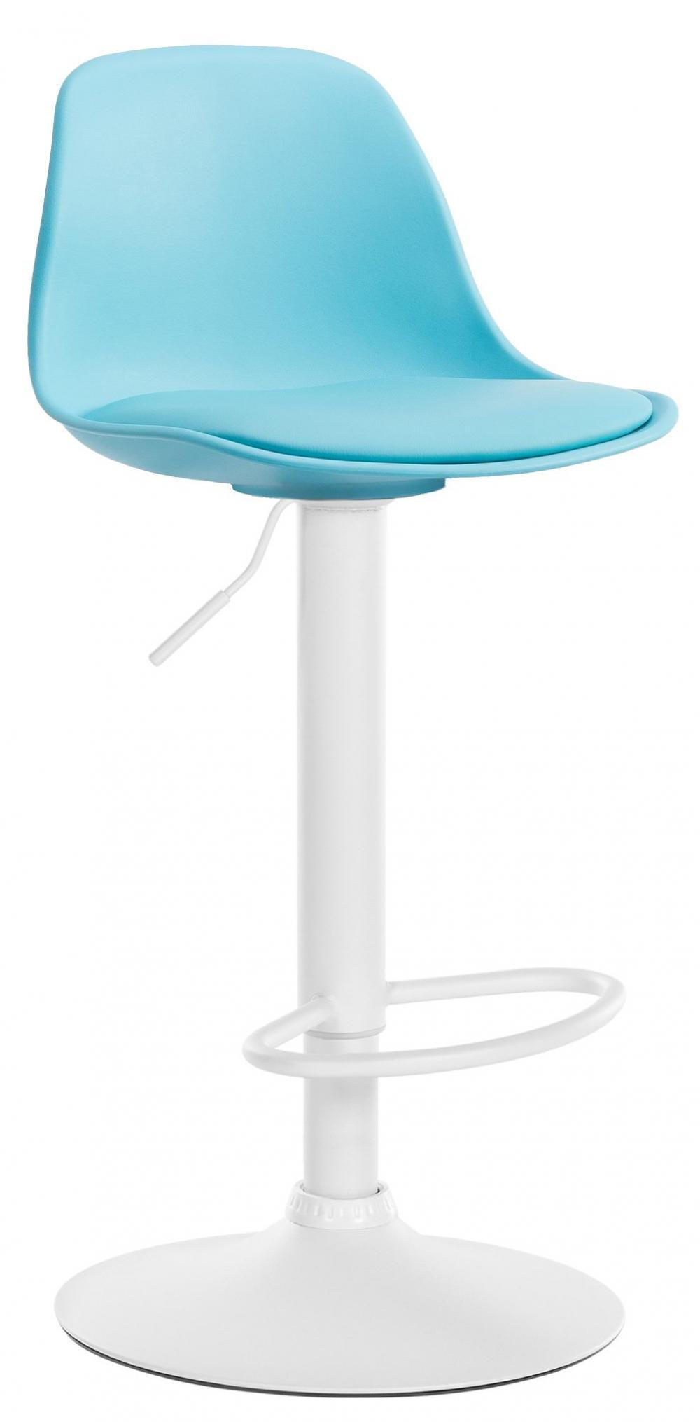 BARHOCKER Kunststoff blau - Blau/Weiß, Kunststoff/Metall (39/82/43cm) - CLP