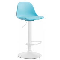 BARHOCKER Kunststoff blau - Blau/Weiß, Kunststoff/Metall (39/82/43cm) - CLP