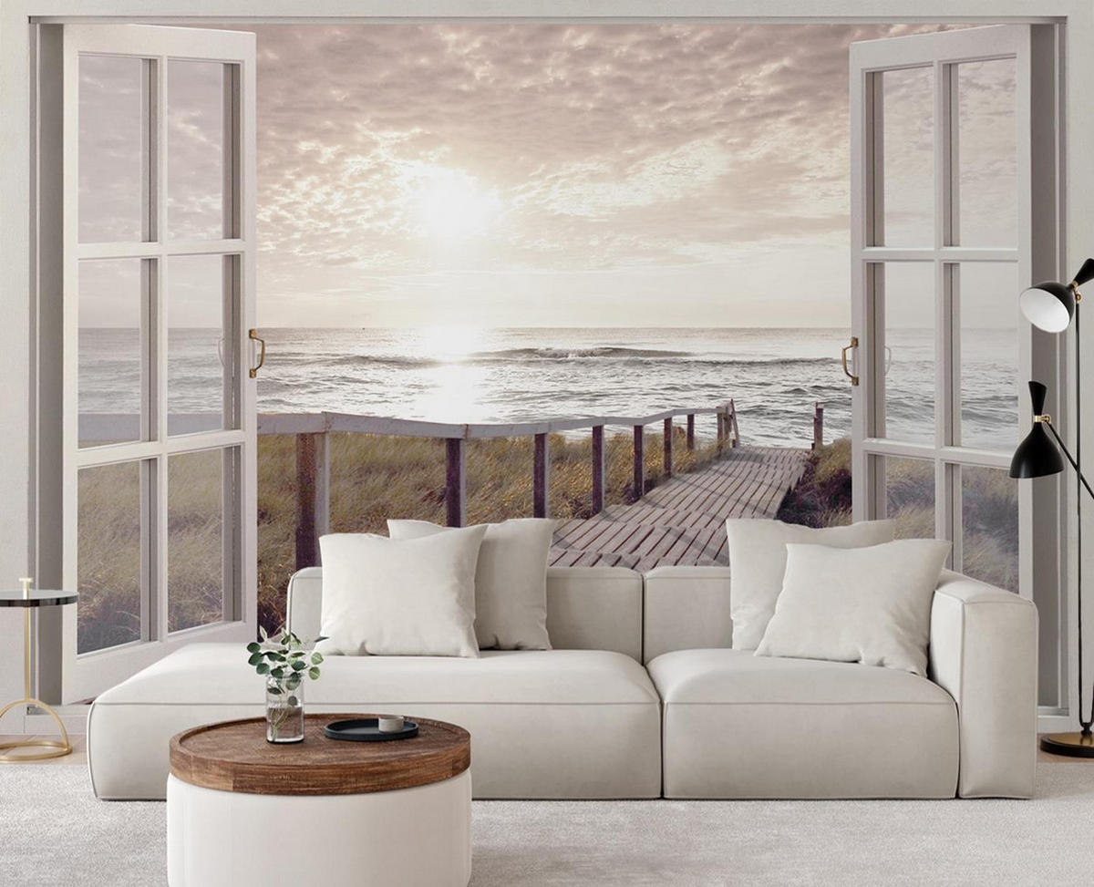 VLIESTAPETE Beige 280/200 cm - Beige, Papier (280/200cm) - KUNSTLOFT