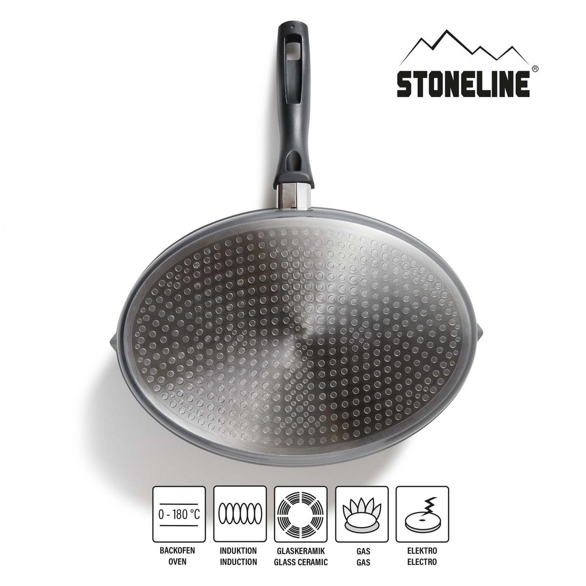 XXL FISCH- UND SCHNITZELPFANNE - Grau, Metall (42.8/24/5cm) - Stoneline