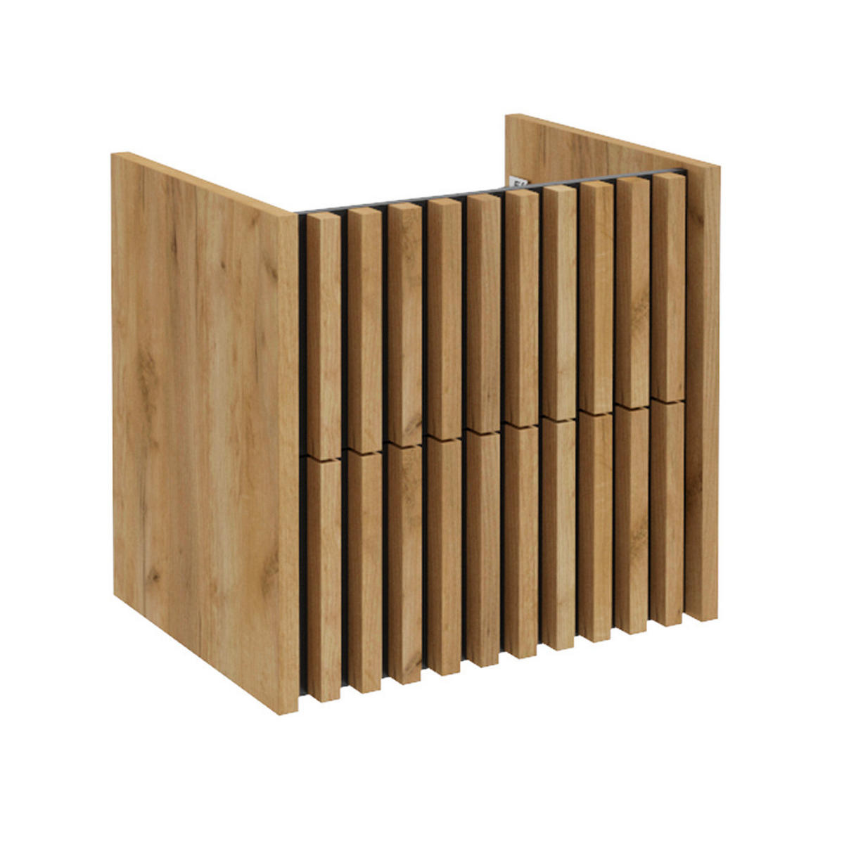 WASCHBECKENSCHRANK Lucca-107 - Braun, Holzwerkstoff (60/56/45cm) - Lomado