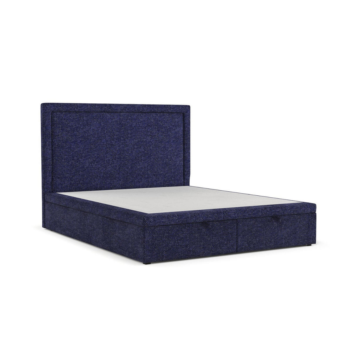 POLSTERBETT Salma mit Stauraum 200/200 cm Marineblau im Alta Stoff - Schwarz/Dunkelblau, Holz/Holzwerkstoff (200/200cm) - AltaBeds