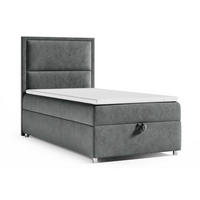 BOXBETT mit Bettkasten Trinity K11-SINGLE Bonellfederkern inkl. Topper - Graphitfarben, Holz/Holzwerkstoff (100/200cm) - Best For Home
