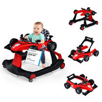 LAUFLERNWAGEN Klappbar Rot - Rot, Kunststoff (64/56/76cm) - COSTWAY