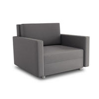 SCHLAFSOFA Pura Midi - Silberfarben/Grau, Holz/Kunststoff (102/83/105cm)