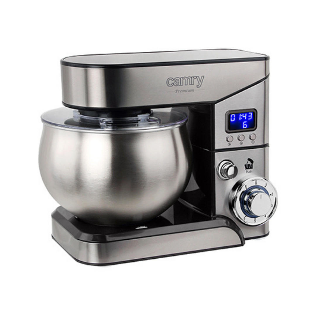 KÜCHENMASCHINE CR4223 Edelstahl 5L 1300W - Silberfarben, Kunststoff/Metall (41/34/27cm) - camry