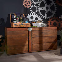 SIDEBOARD Mango 160x45x75 braun lackiert Amsterdam #10 - Braun, Holz (160/75/45cm) - Massivmoebel24