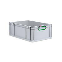 EUROBOX Nextgen Color 22x40x60cm 44 Liter Griffe Grün Geschlossen - Grün, Kunststoff (40/22/60cm) - PROREGAL